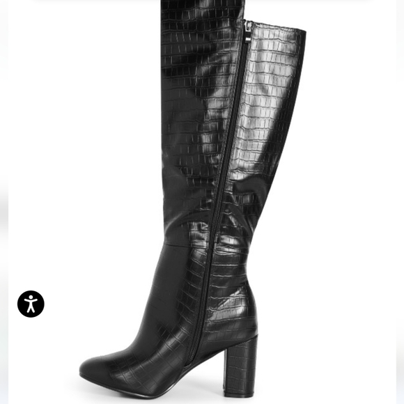 NEW AVENUE TALL BELLISIMO BOOT IN BLACK (WIDE WIDTH/ WIDE CALF) - Picture 4 of 9